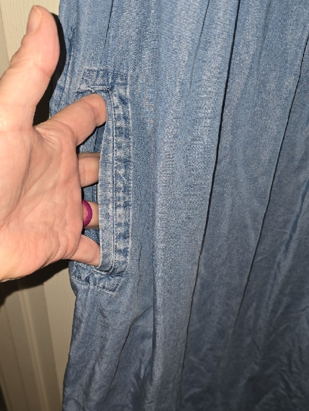 Coldwater Creek Light Chambray TENCEL Dress - Picture 4 of 5